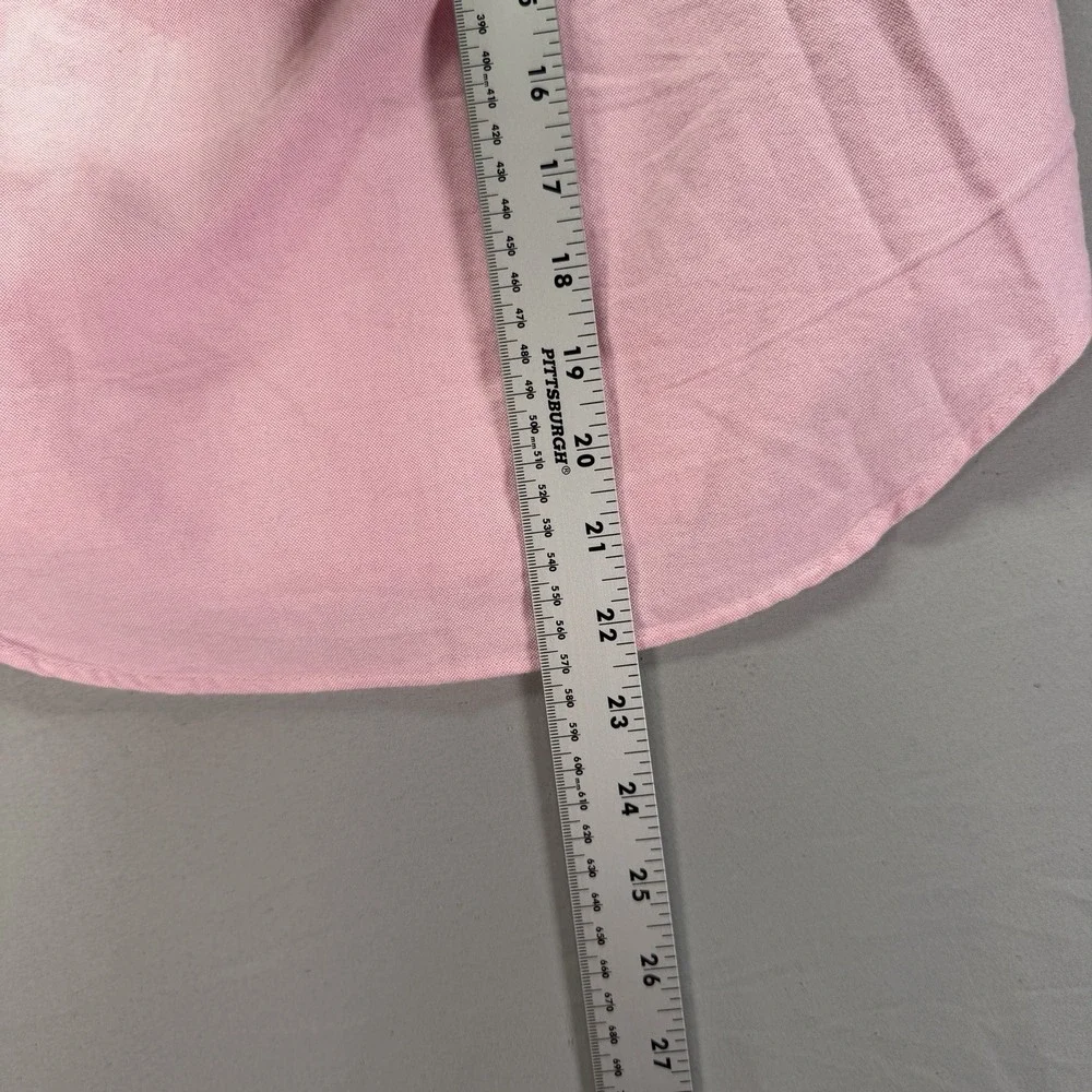 Ralph Lauren Dress Shirt Youth Small Pink Cotton Oxford Flesh Pony Long Sleeve